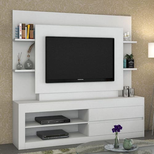 Estante Para Tv Até 43 Polegadas Home Tabu Branco - Viero Móveis Menor preço em Estante Para Tv Até 43 Polegadas Home Tabu Branco - Viero Móveis