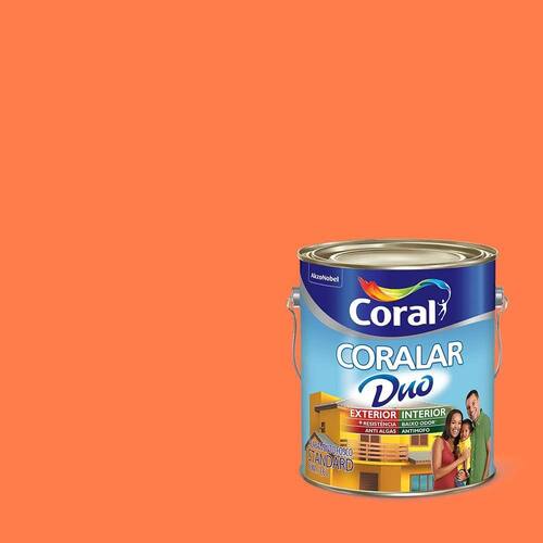 Menor preço em Tinta acrílica fosca Econômica Coralar Duo laranja maracatu 3,6L Coral Coral