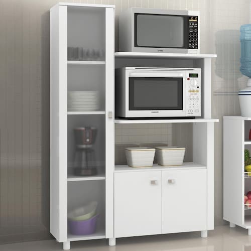 Armário De Cozinha Com Cristaleira 2 Portas Bl3304 Branco - Tecno Mobili é boa?