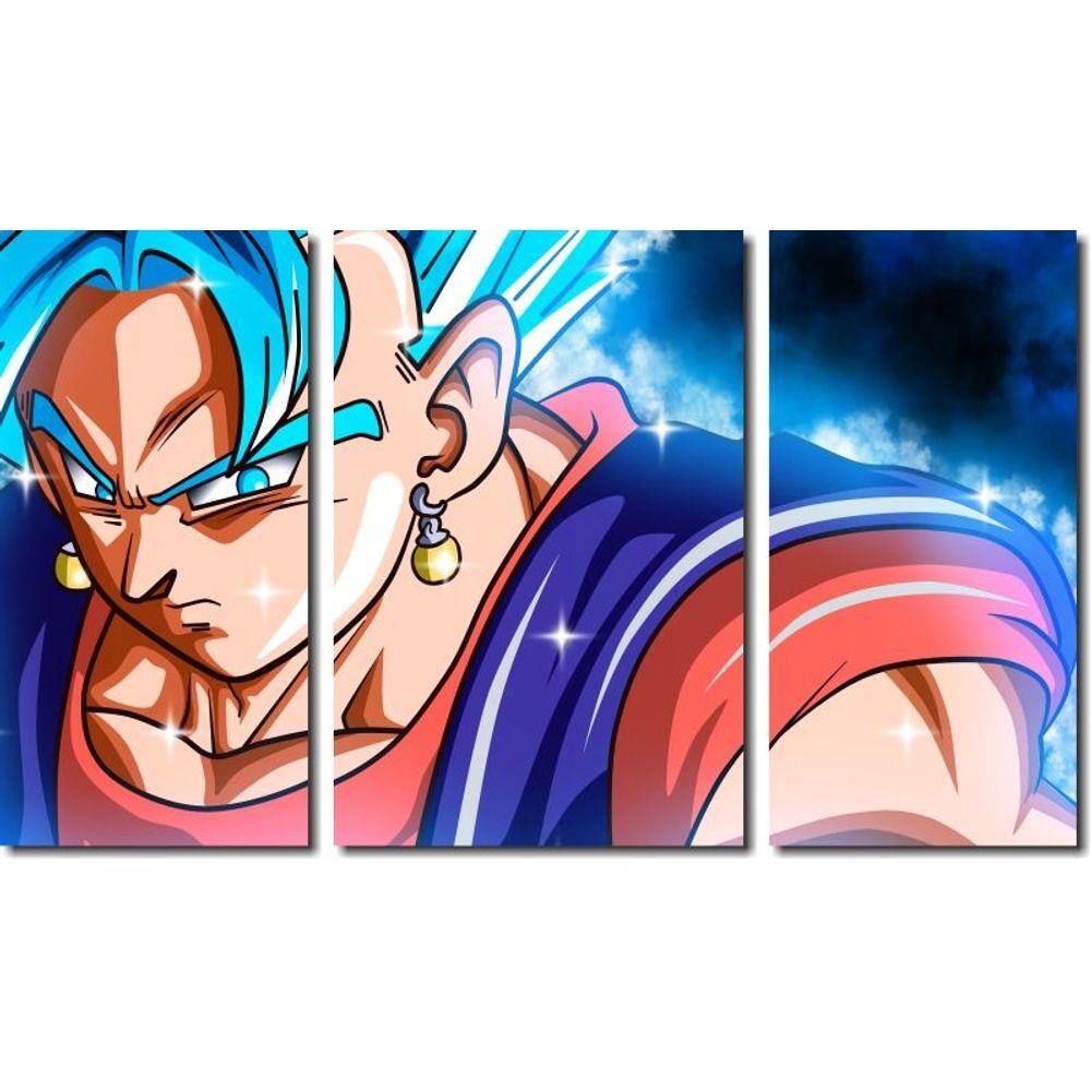 Quadro Decorativo Dragon Ball Z Goku Super Sayajin 5 Peças M20