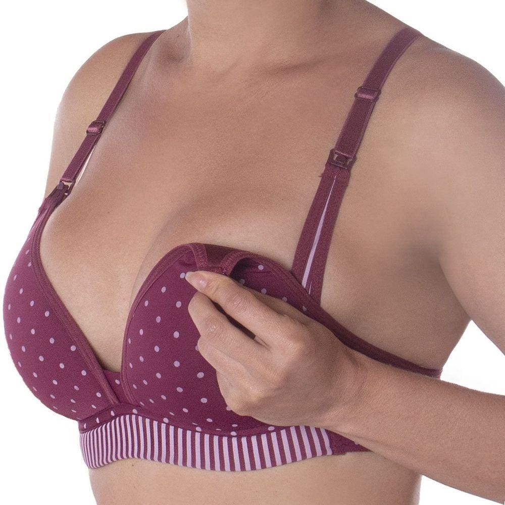 Sutiã amamentação bojo flexível lingerie para mamães Morisco