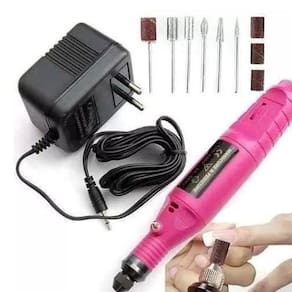 Lixa Elétrica Portátil Bivolt Unhas Acrigel Gel Fibras Porce