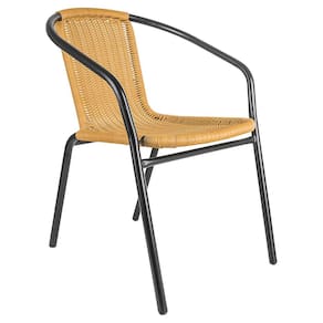 Cadeira Rattan Preto e Natural Just Home Collection