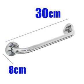 Alça de Apoio Banheiro Inox 30cm Idoso Cadeirante Deficiente Acessibilidade