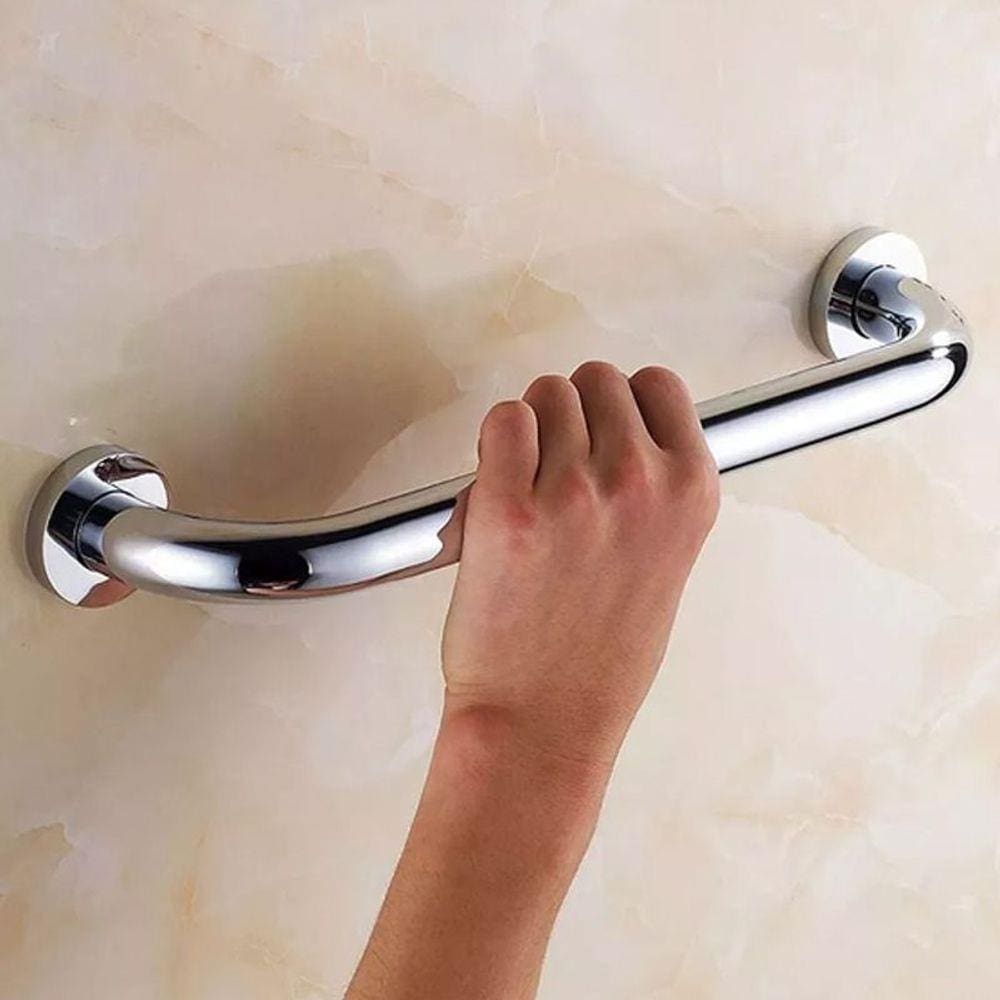 Alça Apoio Banheiro Inox 40cm Barra Idoso Cadeirante Kit 3 un