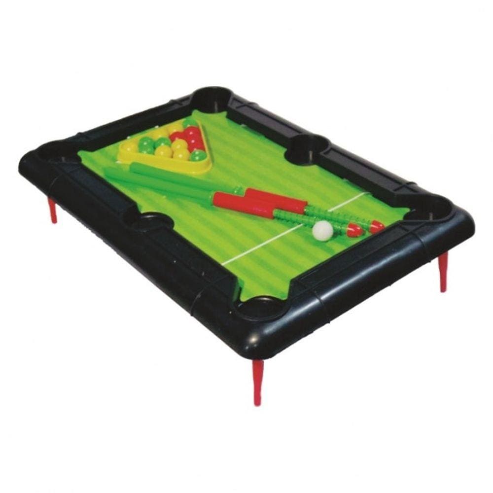 Jogo mesa mini bilhar sinuca snooker 69 x 36 x 19cm completo