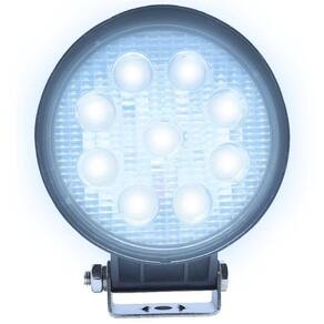Farol de Milha Led Universal 12V 24V 27W 9 Leds Cinoy YN-FA001 6000K Redondo 11 Cm