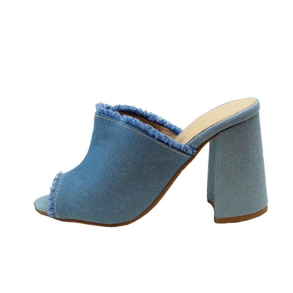 Tamanco Salto Alto Grosso Luiza Sobreira Jeans Mod. 4004