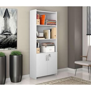 Armário Multiuso Escritório Office Notável Móveis Branco