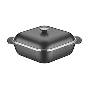 Cacarola Quadrada 28Cm 5 6L Lyon Grafite Aluminio Com Revestimento Antiaderente Tramontina