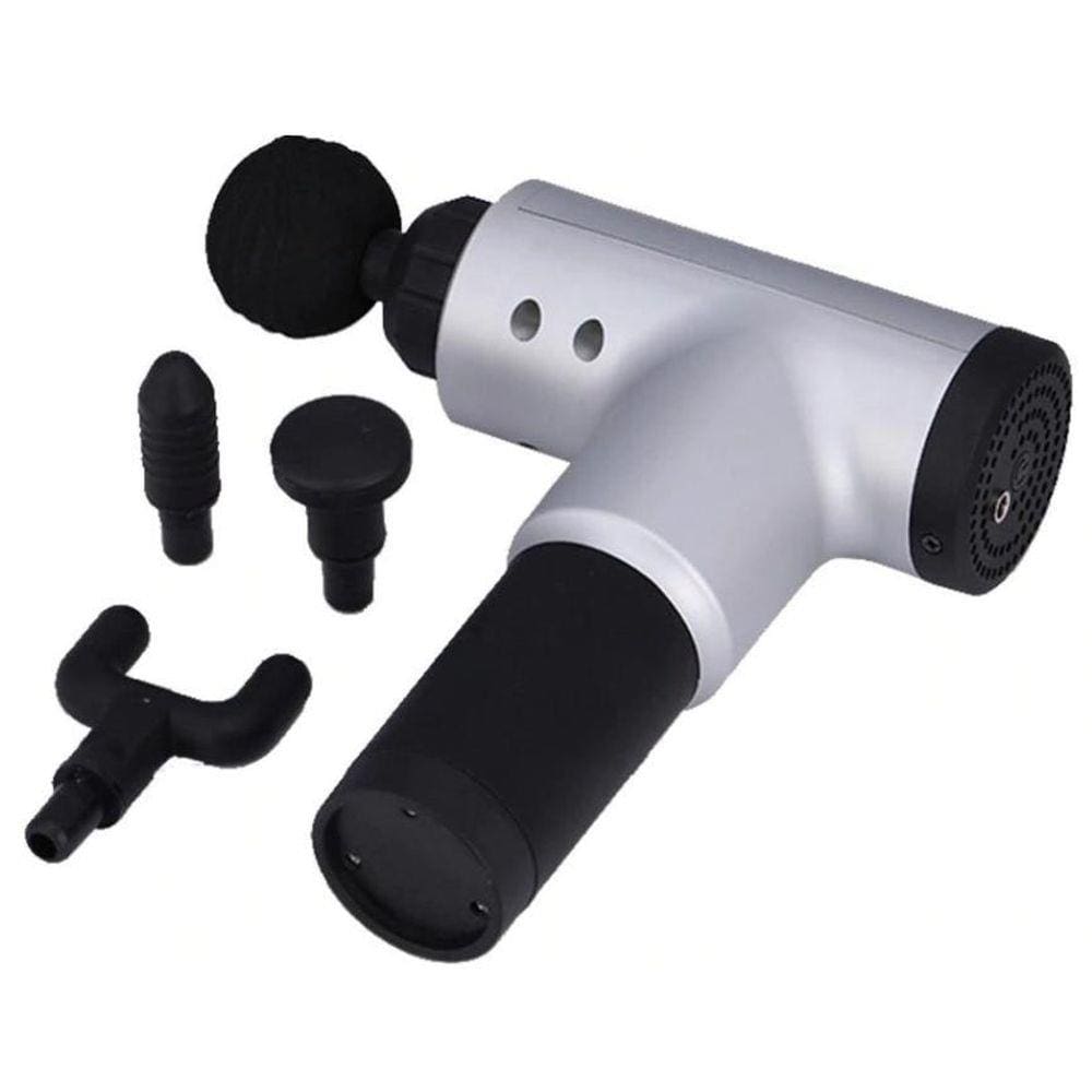 Pistola Massagem Relaxamento Muscular Profissional Prata