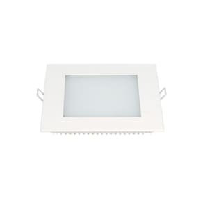 Painel LED de Embutir Quadrado Lux 12w Autovolt Branco 17cm 3000K Luz Amarela