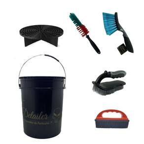 Kit Balde Com Separador De Partículas + Escovas Mandala
