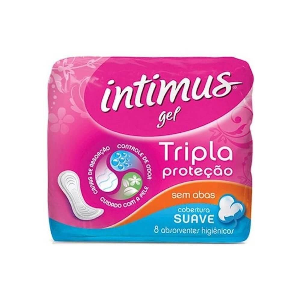 Intimus Gel Absorvente Higiênico Seca Sem Abas Com 8