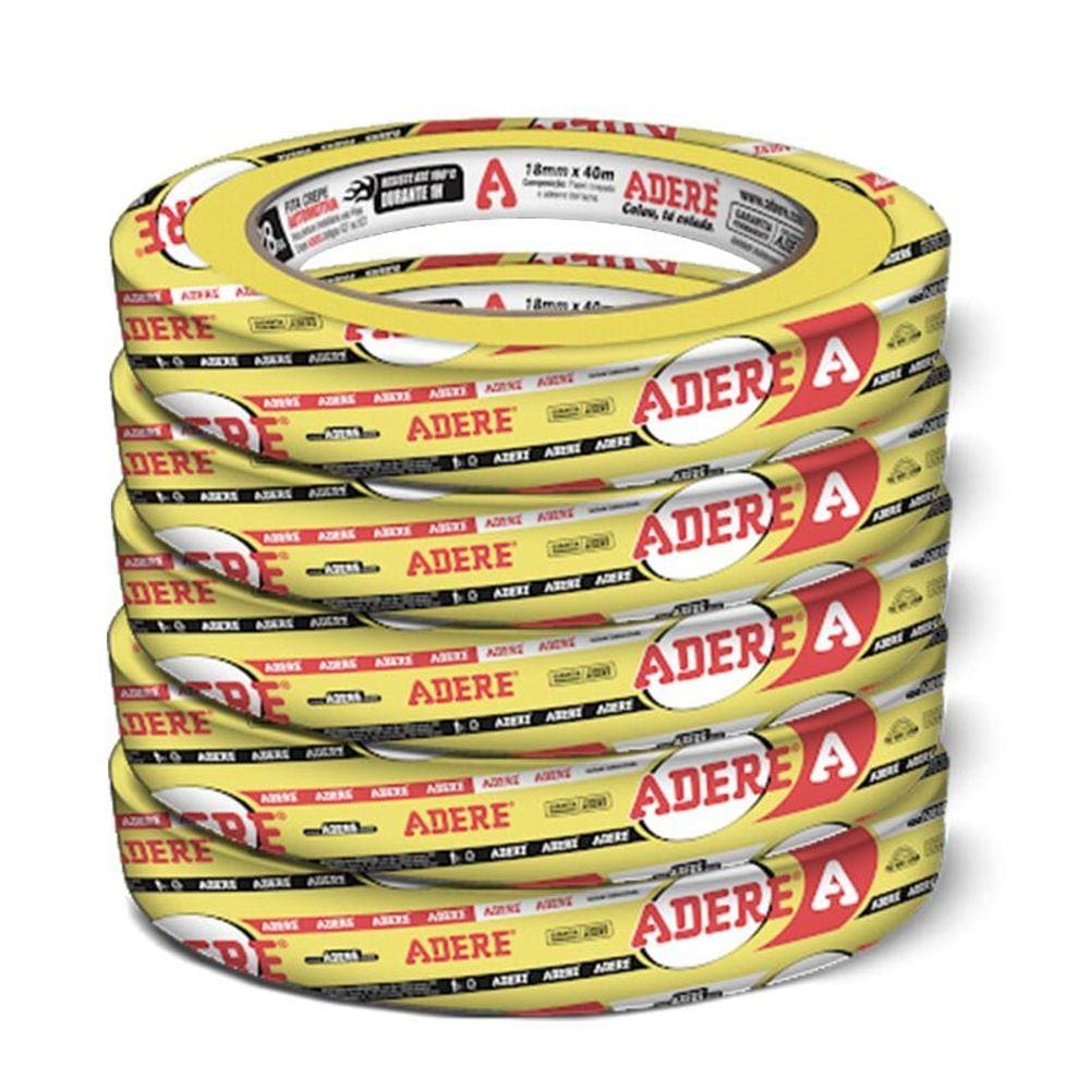 Fita Crepe Amarela P/ Pintura Automotiva Prof. Adere (20 Un)