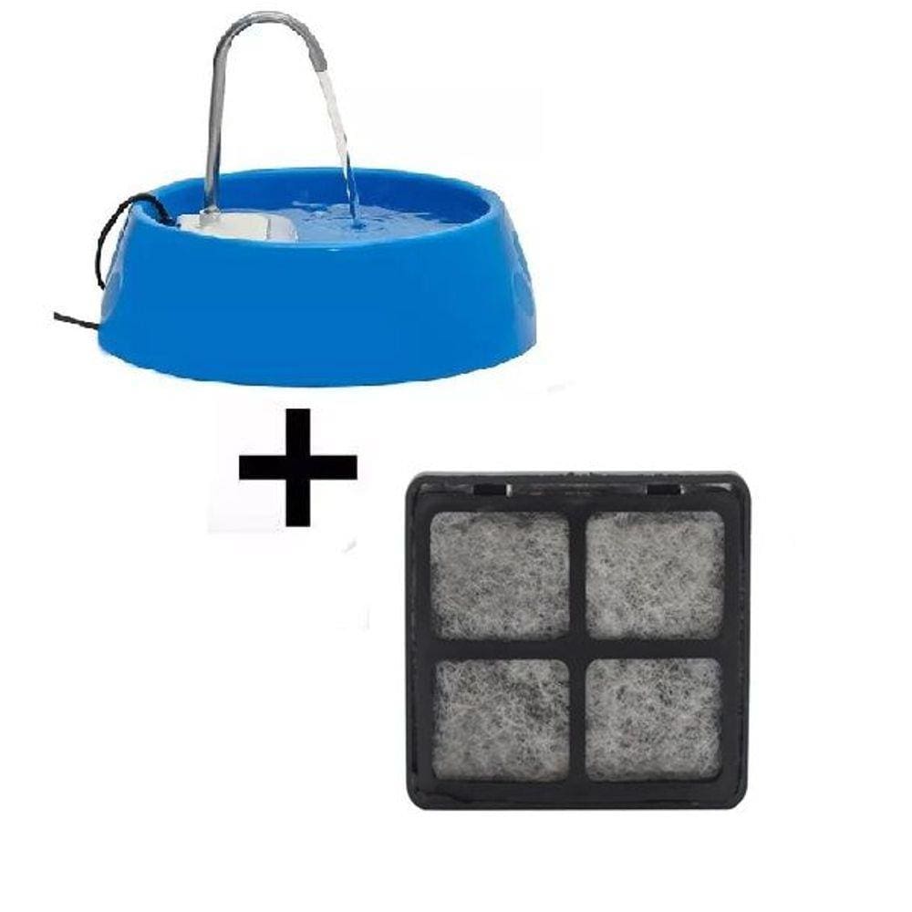 Fonte Bebedouro E Purificador Aqua Mini - Azul + filtro