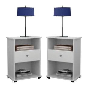 Conjunto 2 Mesa de Cabeceira Quarto Otto 1 Gaveta