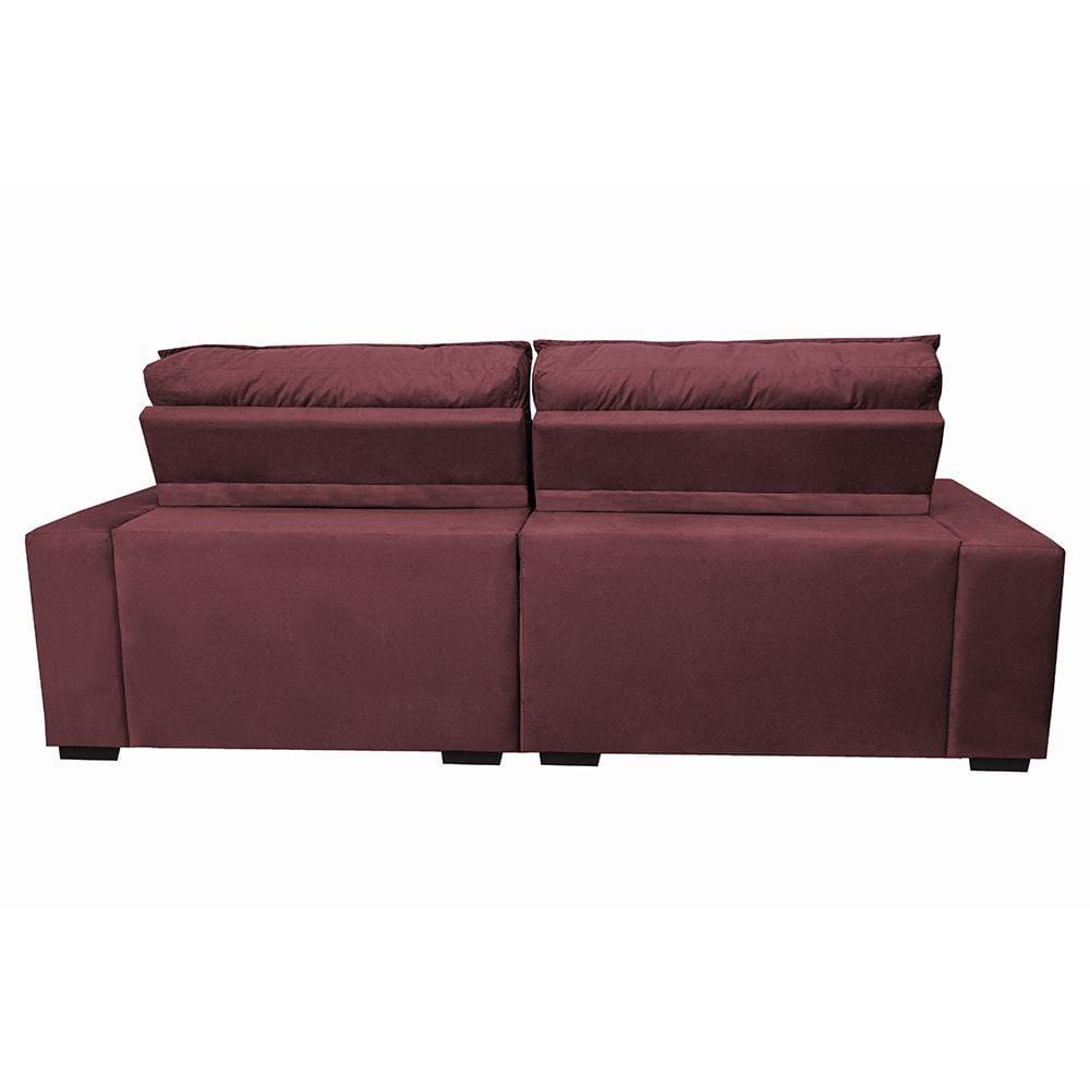 Sofá Retrátil e Reclinável com Molas Ensacadas Cama inBox Gold 2,32m Tecido Suede Velusoft