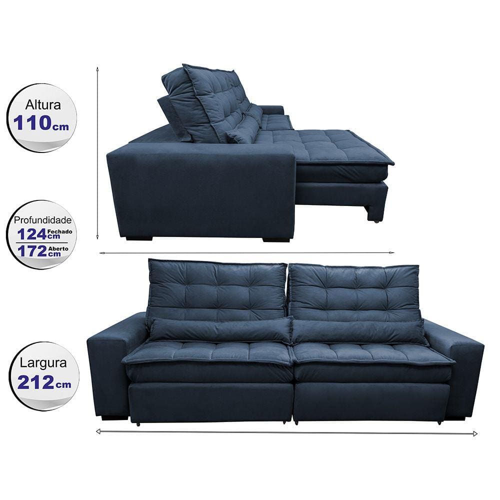 Casa Móbile Mega Store - Móveis e Decoração - 😃 Aproveite nosso SALDÃO!  Sofá linha PREMIUM retrátil e reclinável de 2.50 m com molas ensacadas  (Verificar cores e tamanhos diferentes na loja)✓ . . 