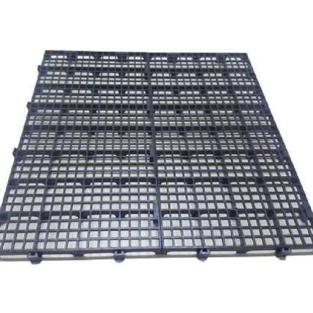 Kit 25 Pisos Plástico Preto Estrado 50X25Cm