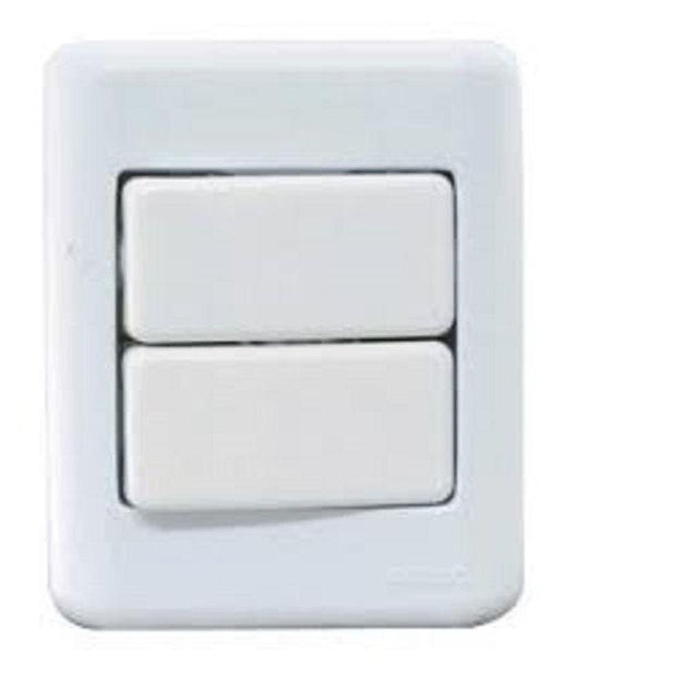 Kit 5 Interruptor Duplo Sobrepor