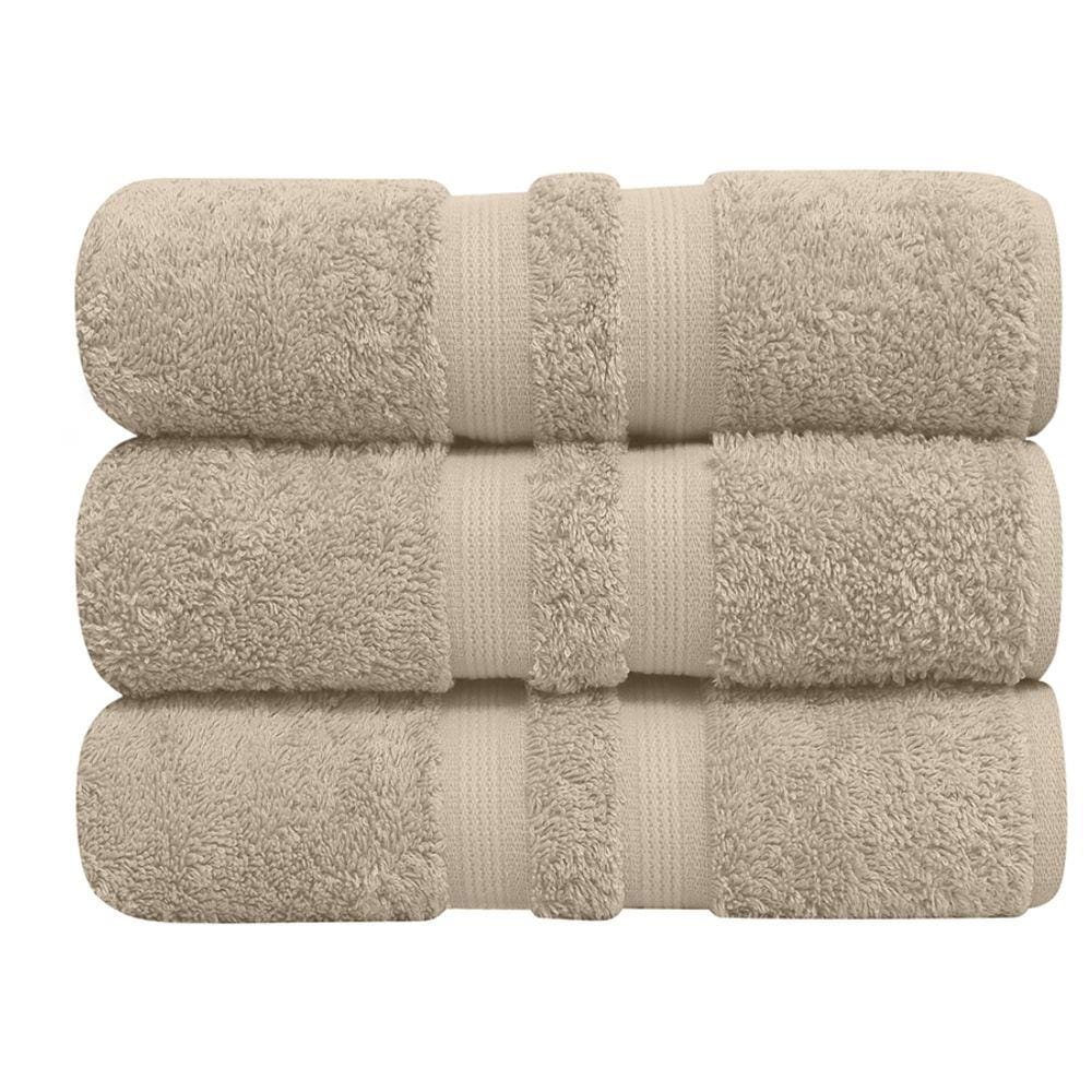 Toalha de Banho Buddemeyer - 100% Algodão Egípcio - Fio Penteado - Gramatura: 550g/m² - Ref. 3144 Bege