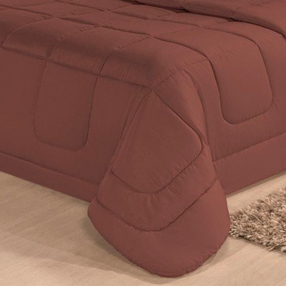 Jogo de cama Casal 6 peças com Edredom e Lençol Casa Dona
