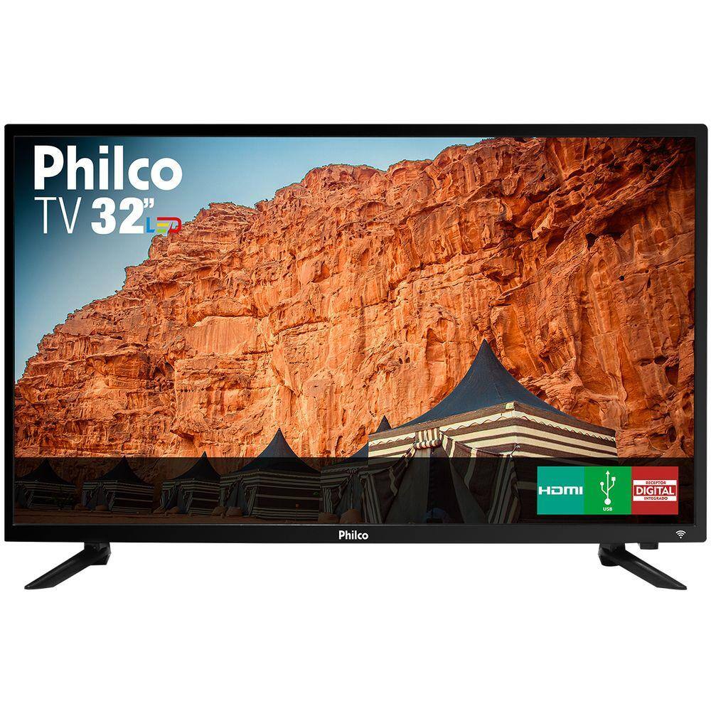 TV LED 32" Philco PTV32C30D HD com Conversor Digital 2 HDMI 1 USB 60Hz - Preta