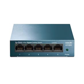 Switch 5 Portas TP Link LiteWave Case Metal Gigabit 10/100/1000Mbps - LS105G