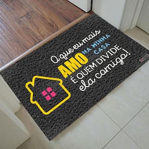Tapete Capacho Personalizado - O que eu mais amo 60x40