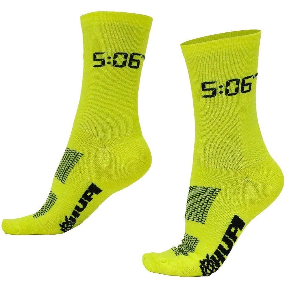 Meia HUPI 5:06 AM Amarelo Neon