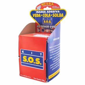 Kit S.o.s cola massa adesiva cola até debaixo d`água