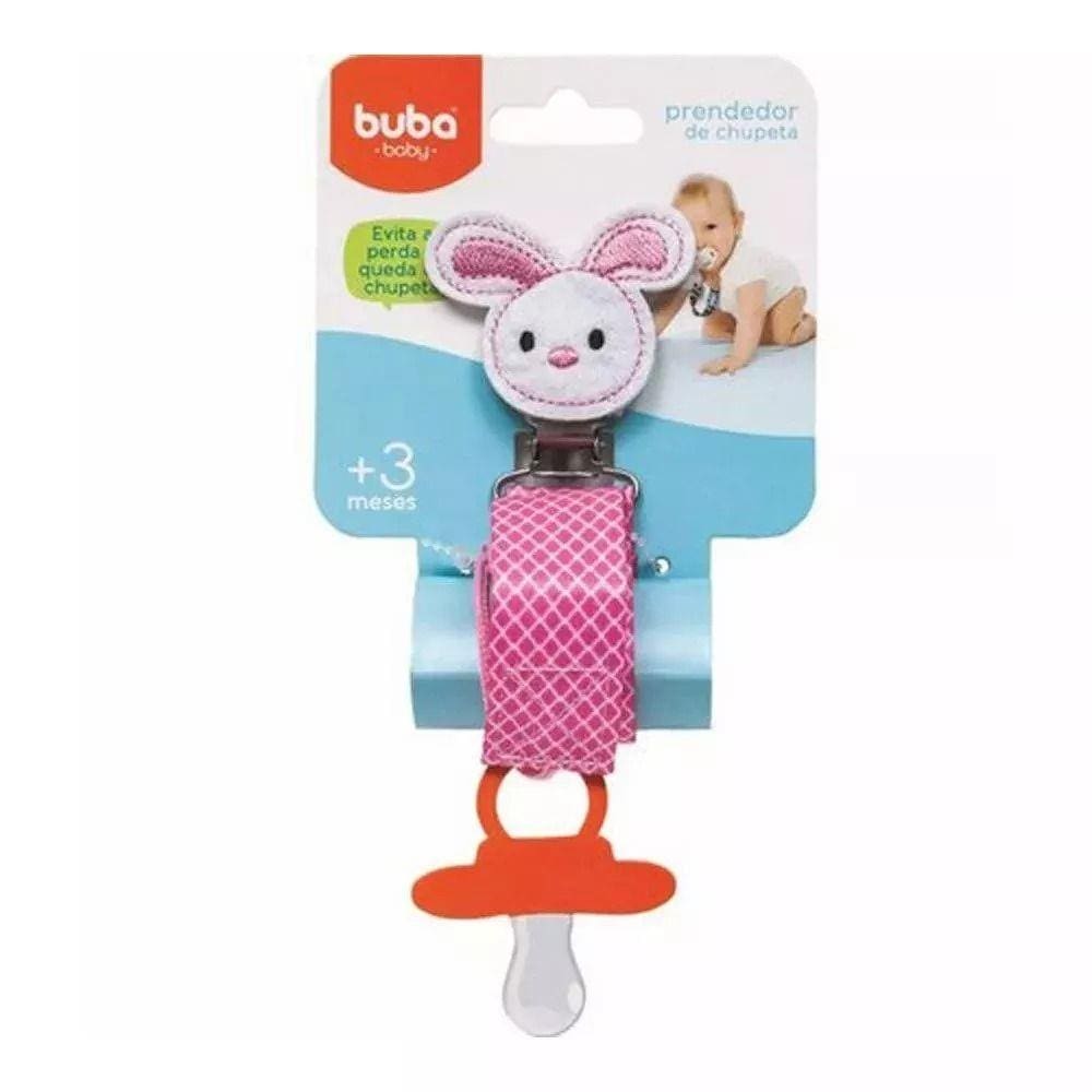 Prendedor De Chupeta Universal Coelhinho rosa - Buba 08553