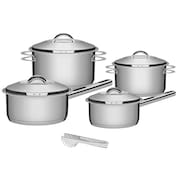Jogo de Panelas Tramontina Aço Inox Solar 4 peças + Pegador de massa