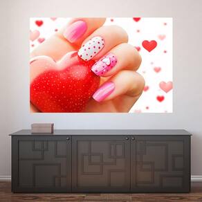 Painel Adesivo de Parede - Esmaltes - Manicure - 754pnm