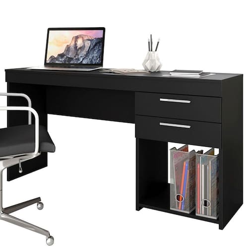 Mesa De Escritório Office Preta Notável Móveis Menor preço em Mesa De Escritório Office Preta Notável Móveis
