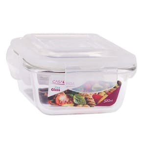 Pote Vidro Tampa Hermética Quadrado 320ml Papinha Pequeno