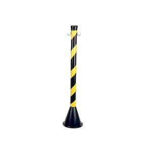 Pedestal Plástico Preto/ Amarelo 90cm