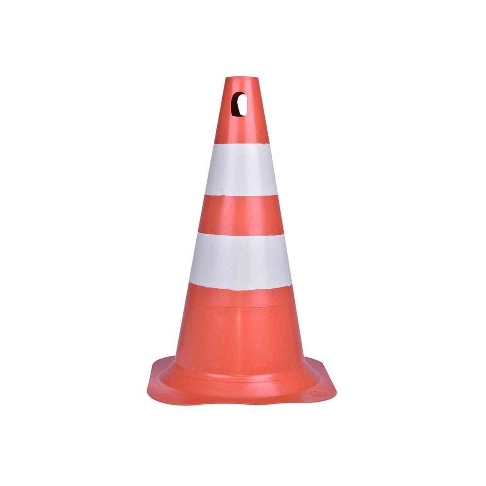 Cone de Sinalização Laranja/ Branco 50cm