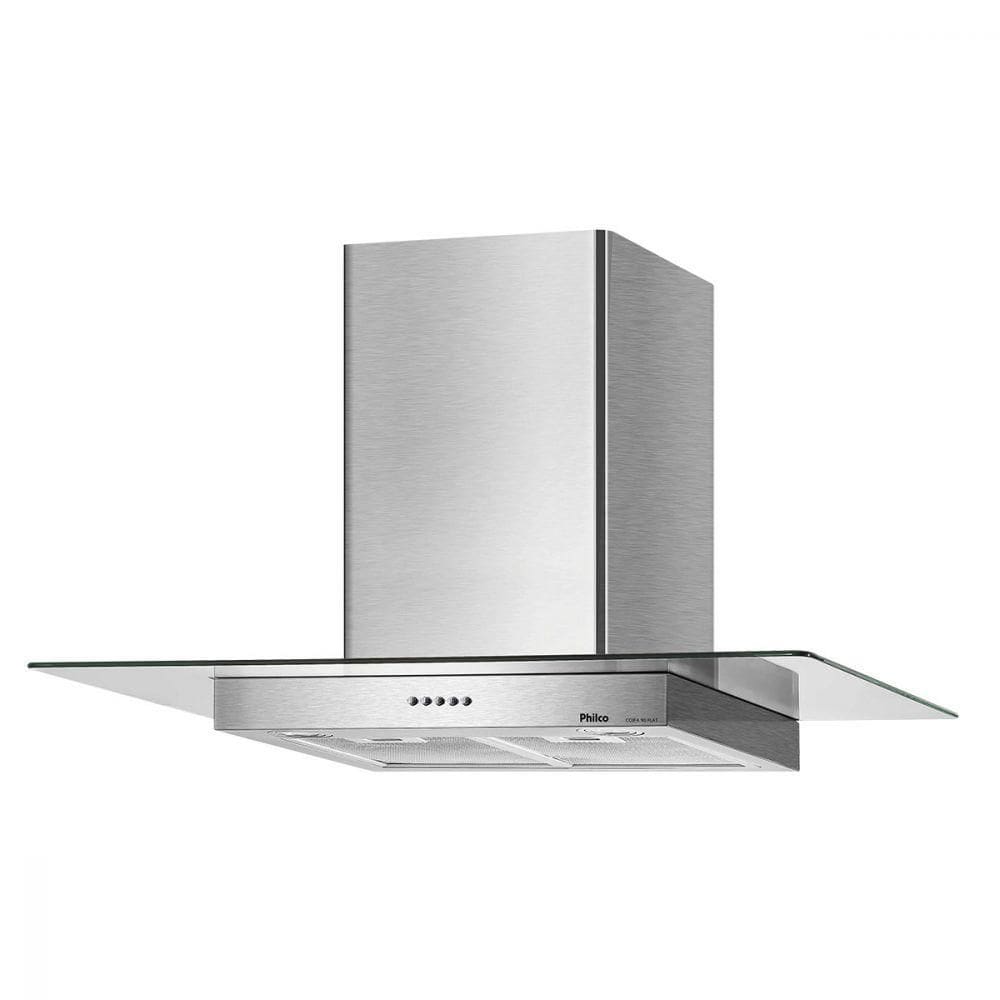 Coifa de Parede Flat 90cm Inox com Vidro Temperado PCO90I Philco 127v