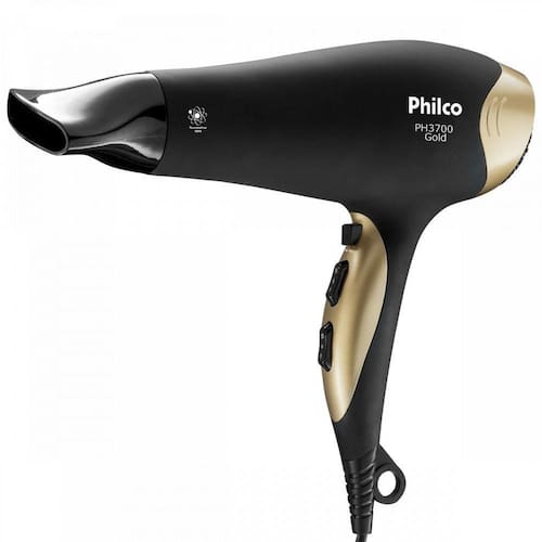imagem-Secador de Cabelos Philco PH3700 Preto 2 Velocidades 3 Temperaturas 2000W 110V