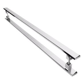 Puxador Inox Para Porta Pivotante Madeira Vidro 30 cm