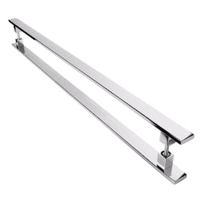 Puxador Inox Para Porta Pivotante Madeira Vidro 1.20 metro