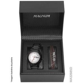 Relógio Magnum Masculino Sports MA33406P Pulseira de Couro