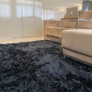 Tapete para Sala e Quarto Felpudo Cronos Casa Dona 200x250 cm Preto