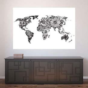 Painel Adesivo de Parede - Mapa Mundi - Mundo - 1814pnm