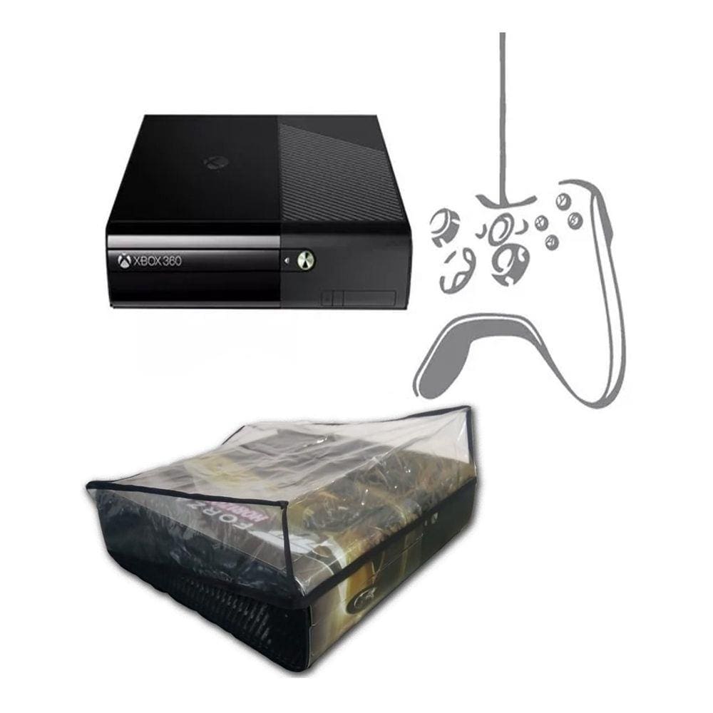 Console 360 Super Slim 250gb + Kinect e 5 Jogos Standard Cor Preto