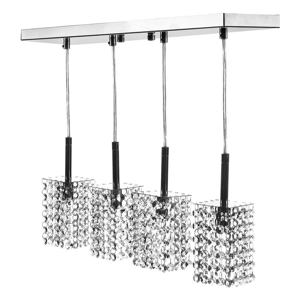 Lustre Para Sala Clearcast Quadruplo Cristal Legitimo