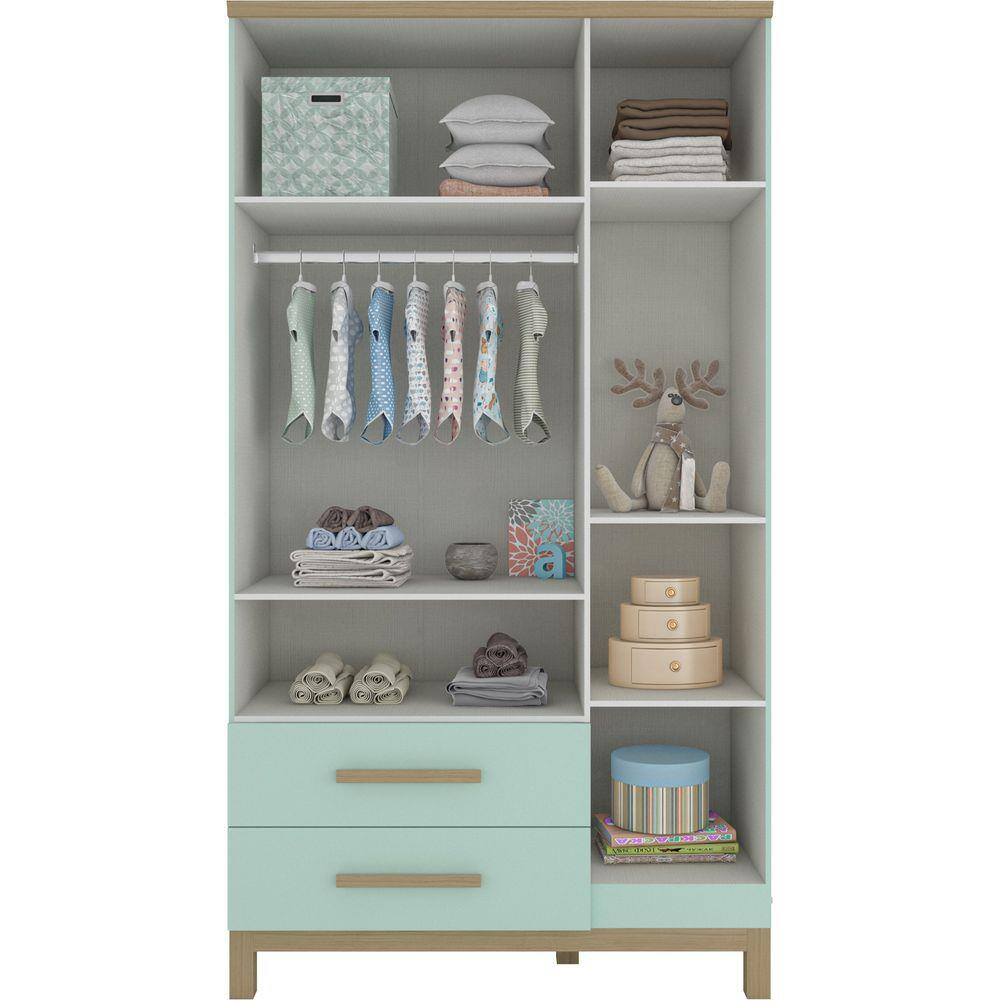 Guarda Roupa Bebê Retro Moveis Peroba Louis 03 portas 100% MDF | Casas Bahia