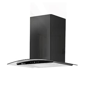 Coifa Parede Gallant Milano Vidro Curvo Preta 60cm 127V